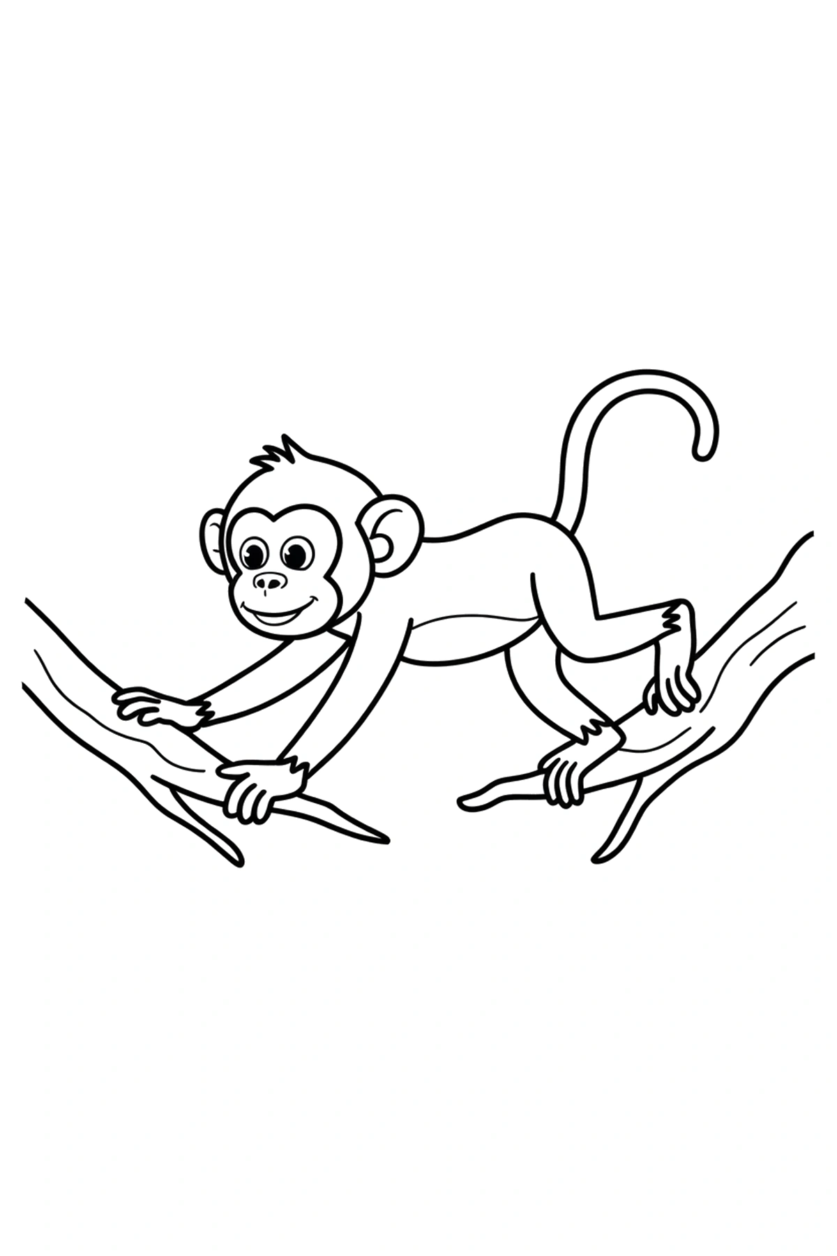 monkey coloring sheets branch gap