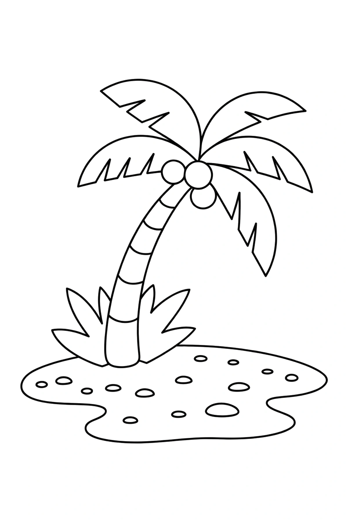 palm leaves coloring page