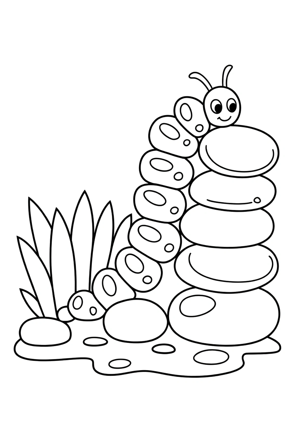 pebble row wall caterpillar coloring page pebble row wall caterpillar coloring page