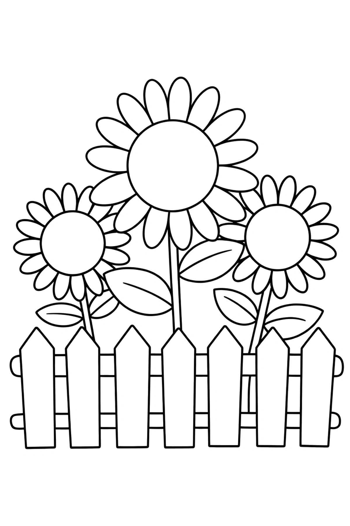 picket fence sunflower coloring pages picket fence sunflower coloring pages