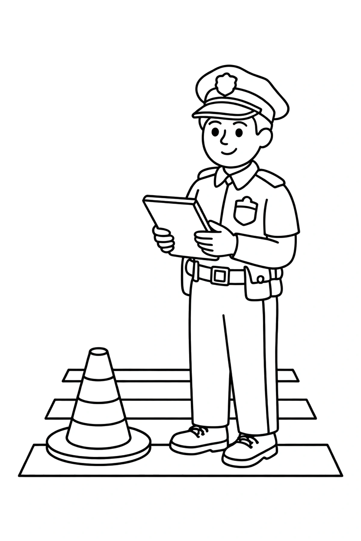 police officer coloring pages for preschoolers
