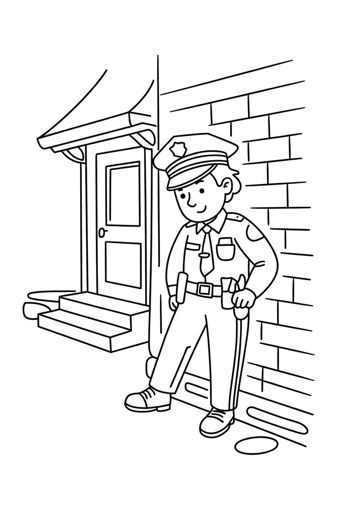 police officer coloring pages