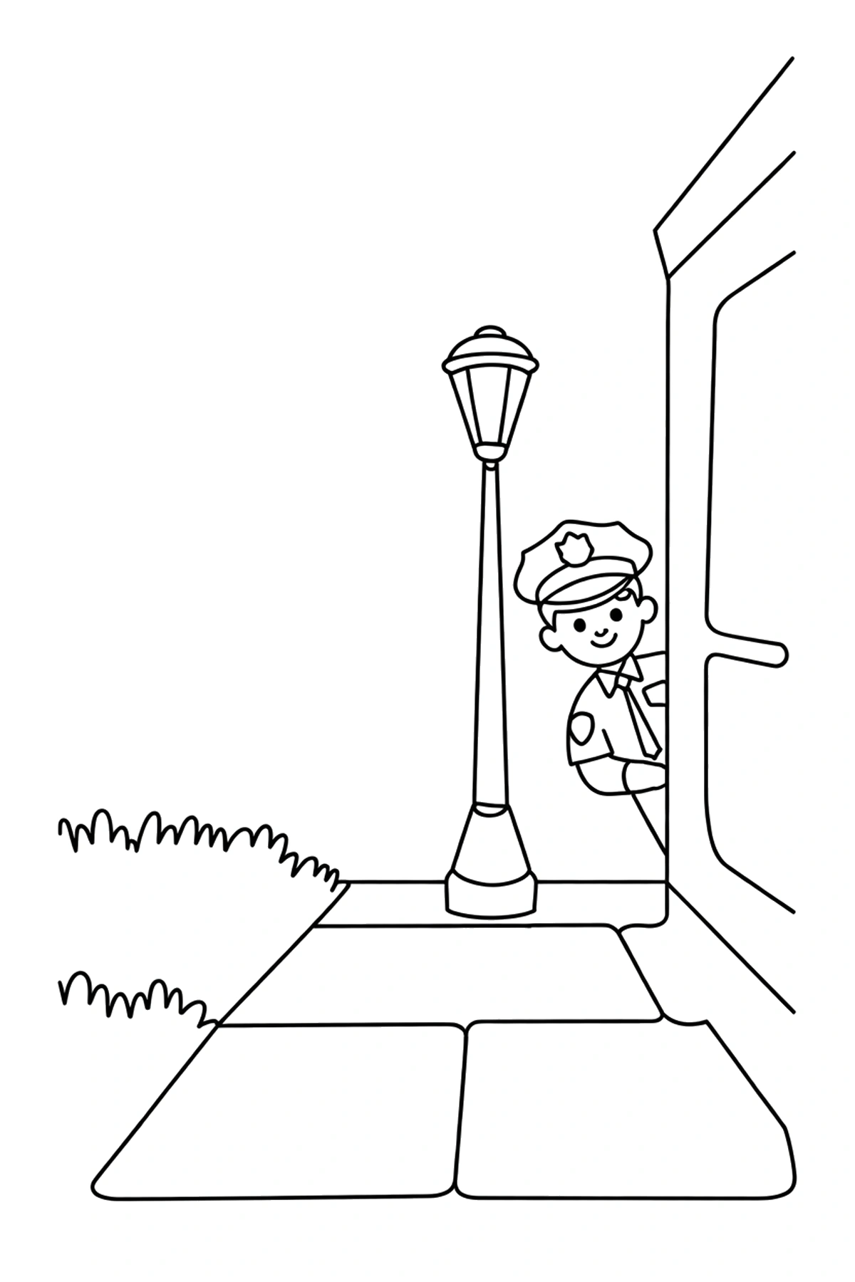 police officer coloring sheet