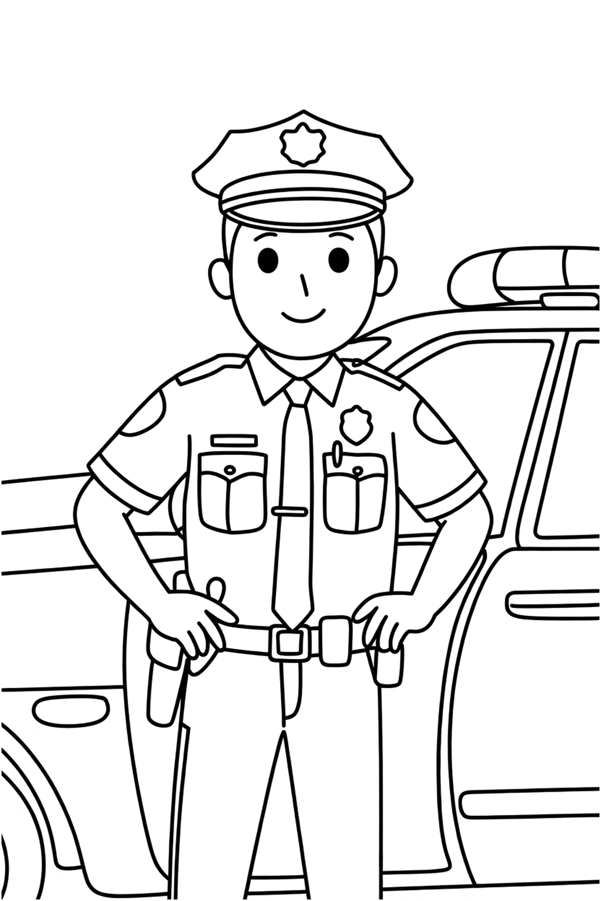 policeman color sheet