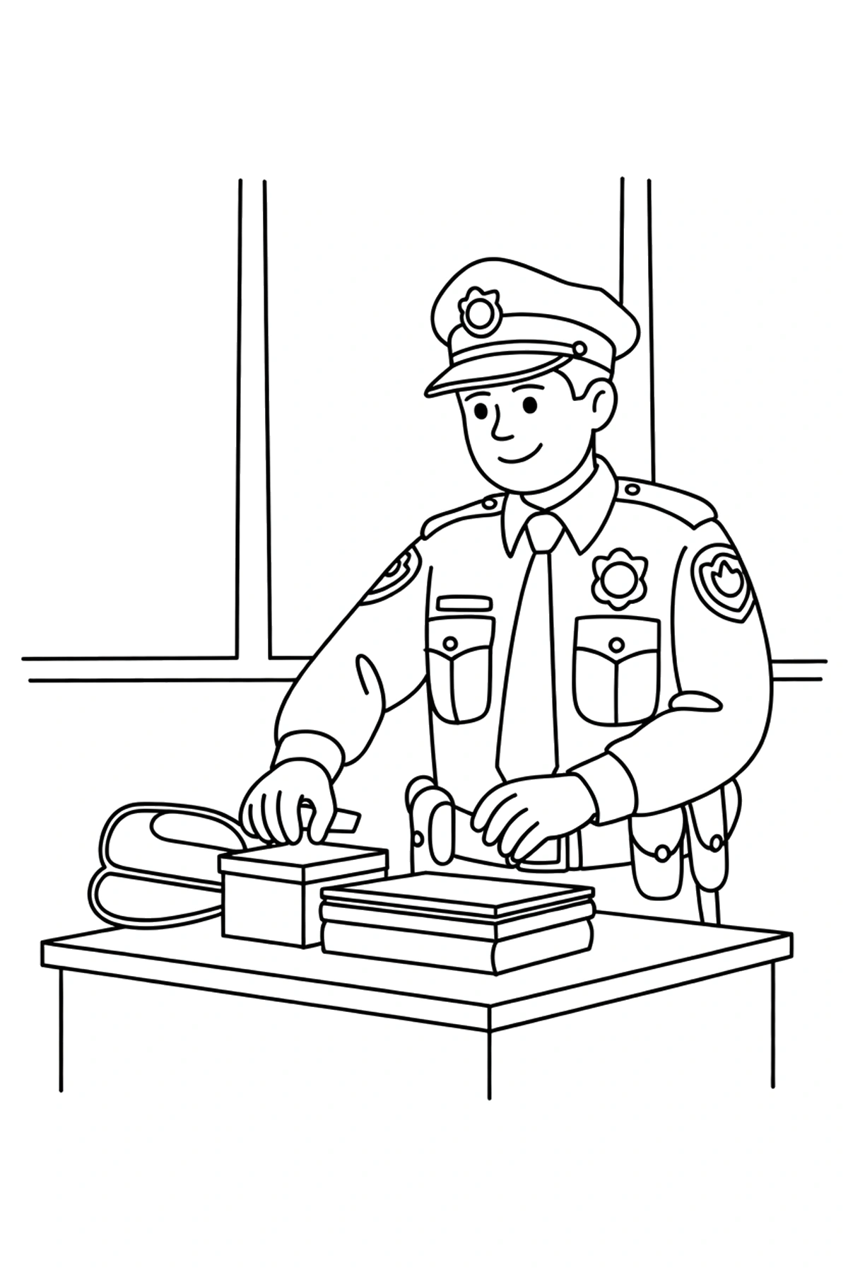 policeman coloring pages to print