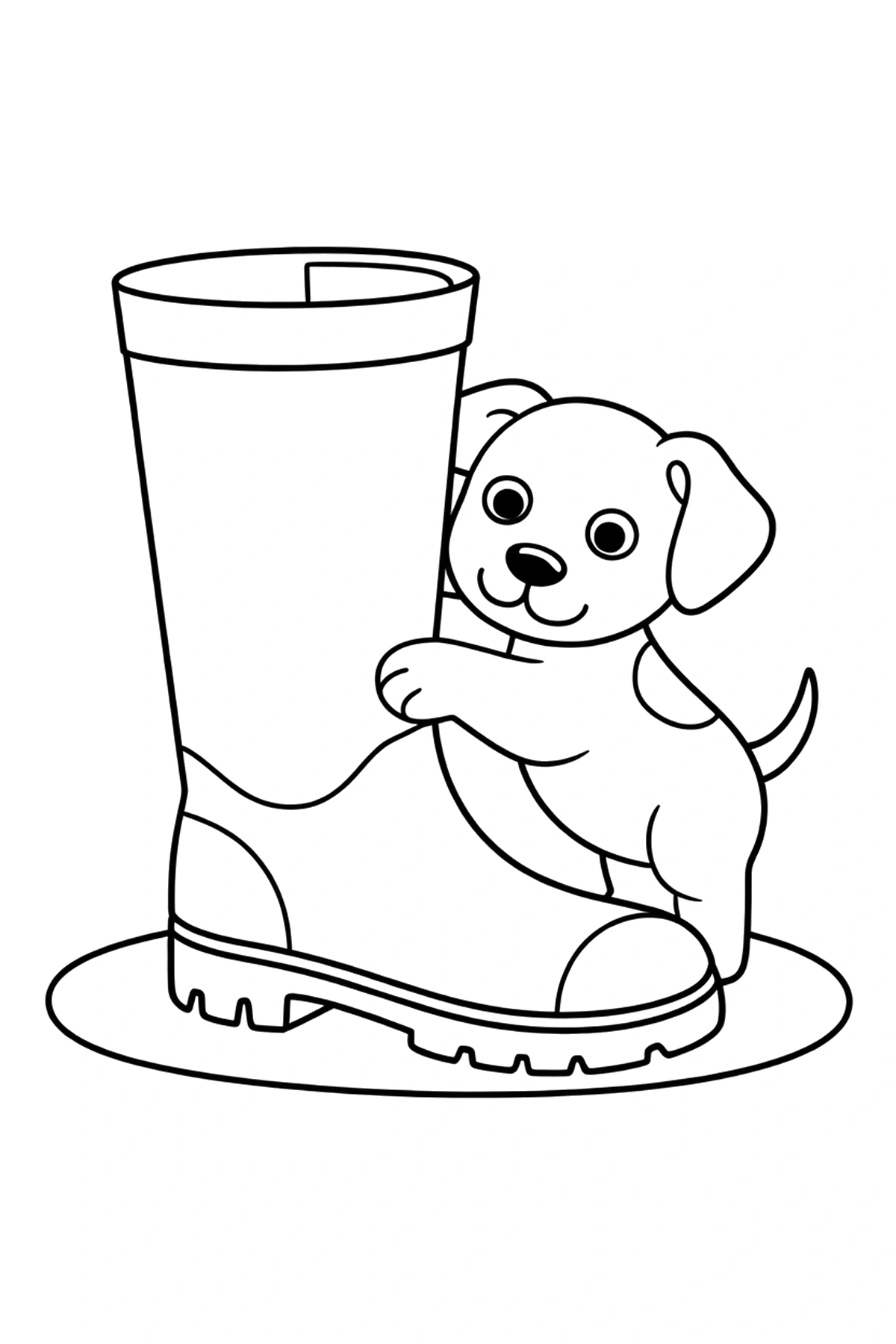 porch boot puppy coloring pages