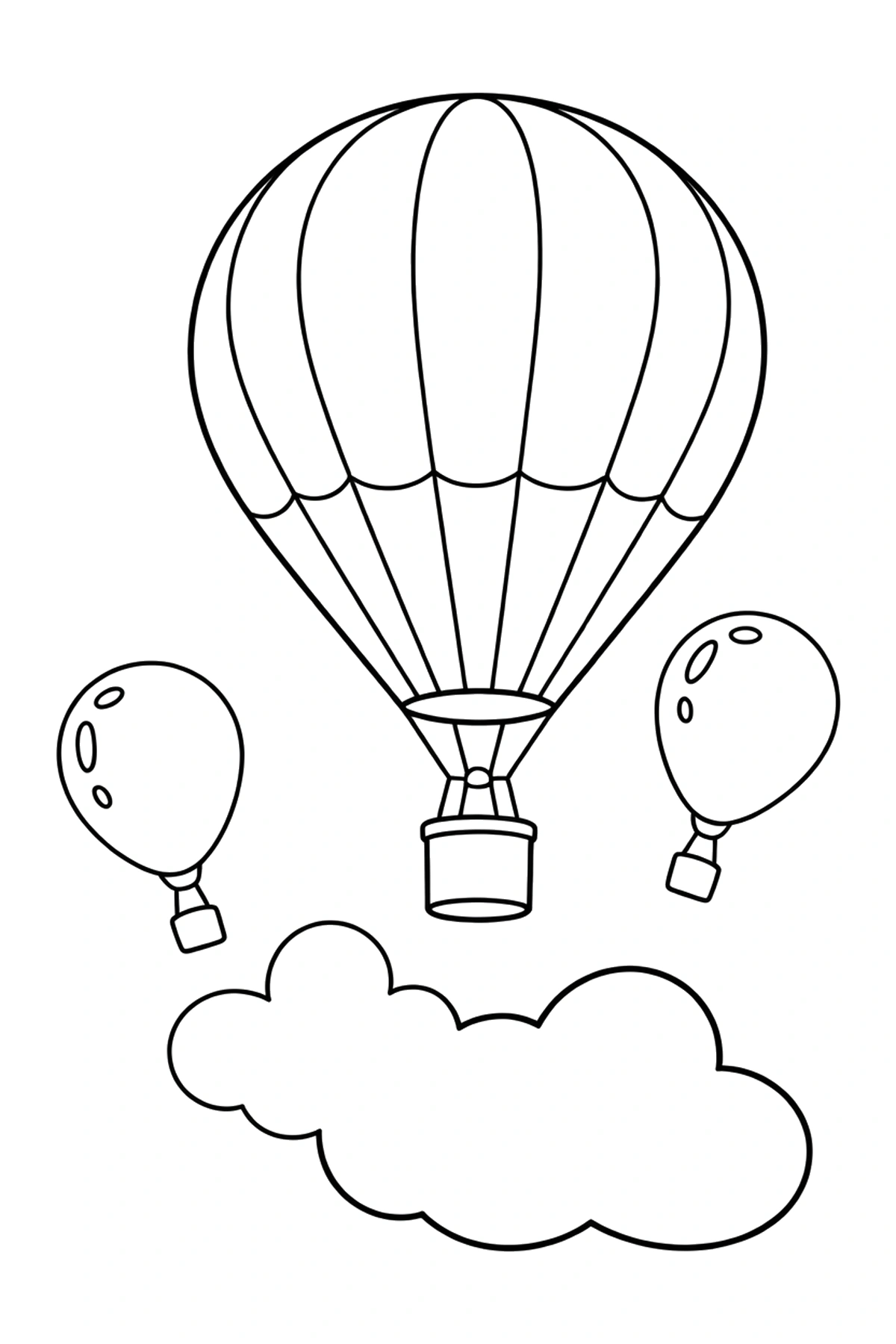 printable hot air balloon coloring pages