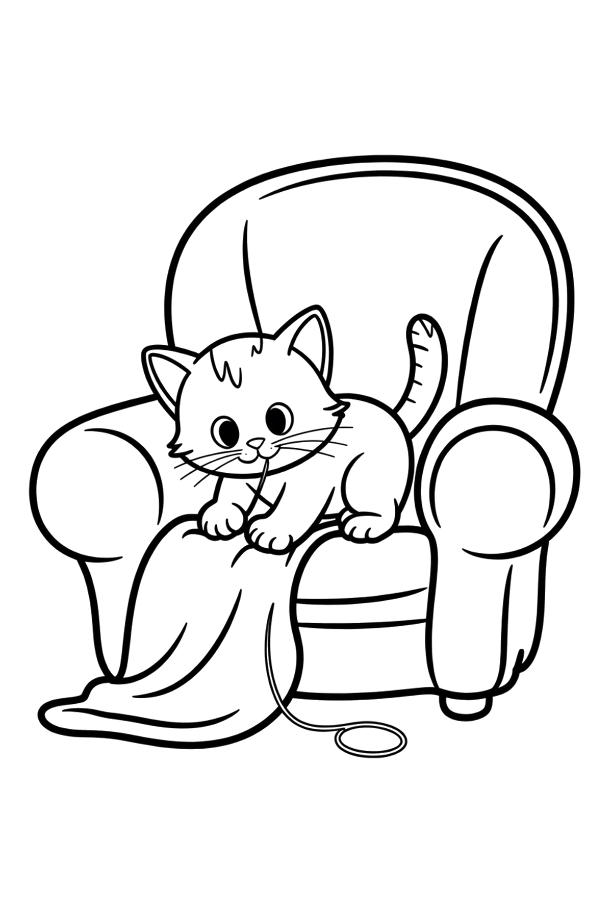 printable kitten coloring page