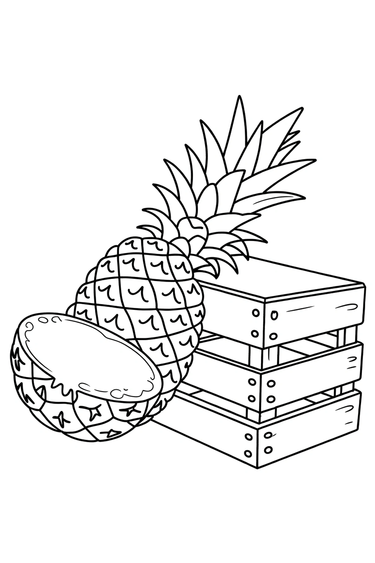 printable pineapple coloring pages