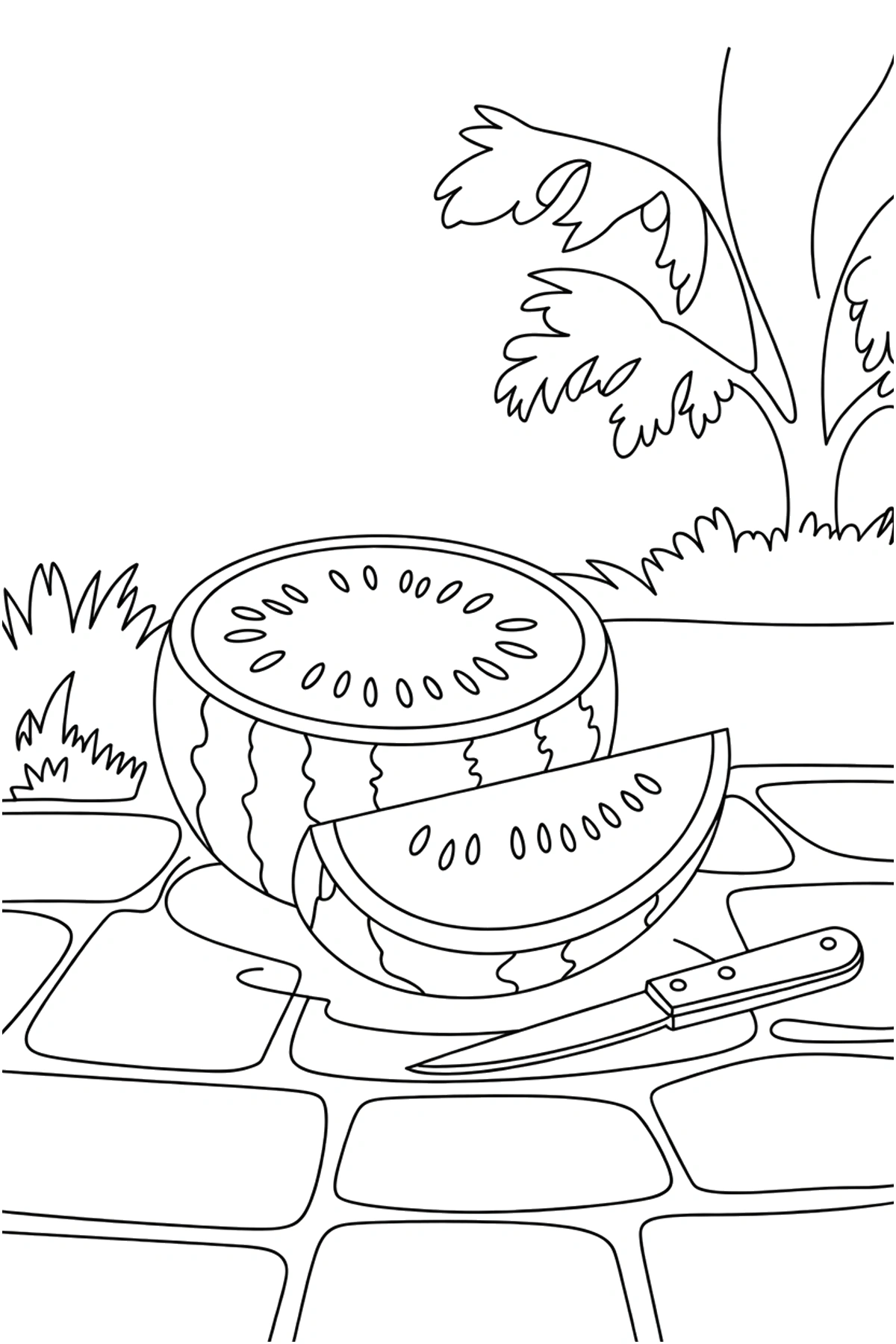 printable watermelon coloring pages