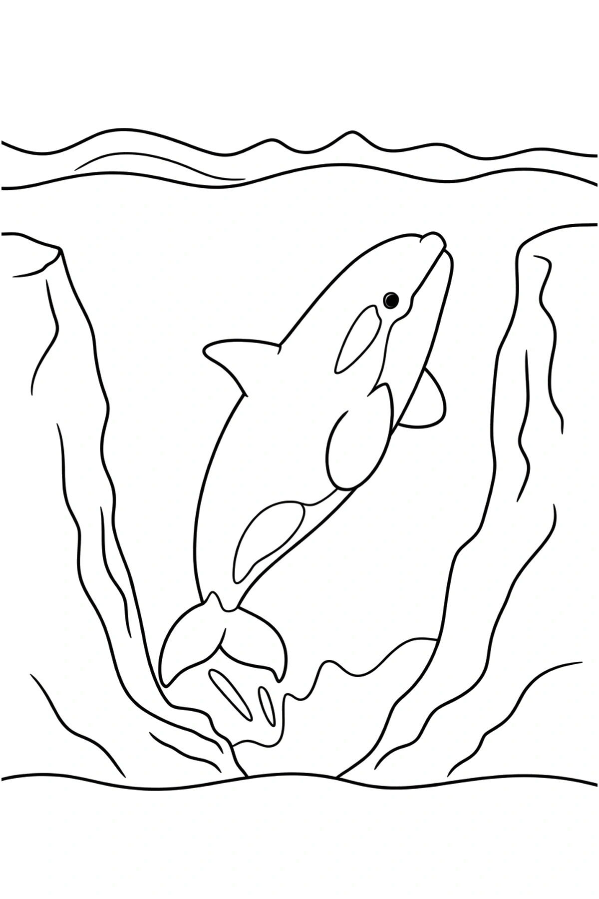 pulling orca rock pillars coloring pages