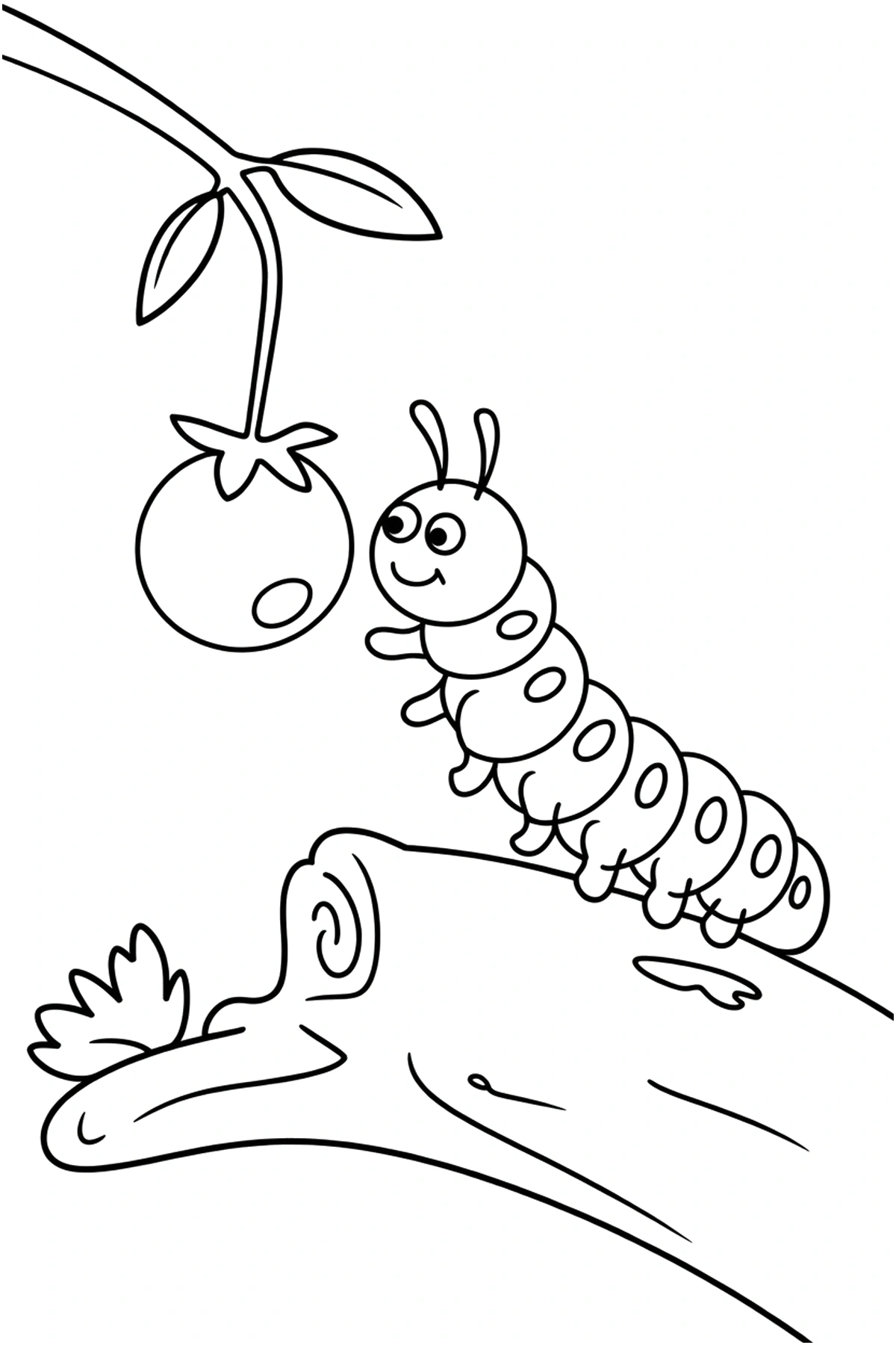 reaching caterpillar berry twig coloring pages reaching caterpillar berry twig coloring pages