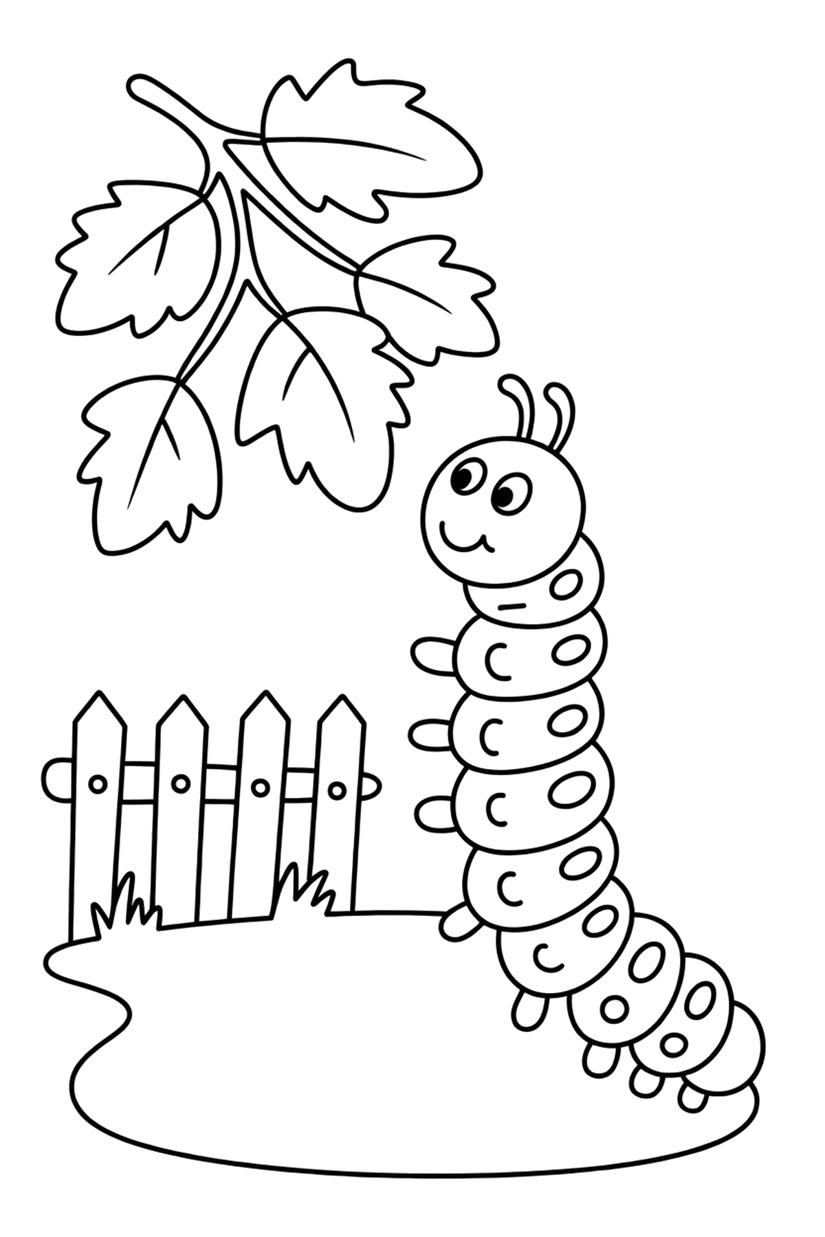 reaching caterpillar leaf cluster fence coloring pages reaching caterpillar leaf cluster fence coloring pages