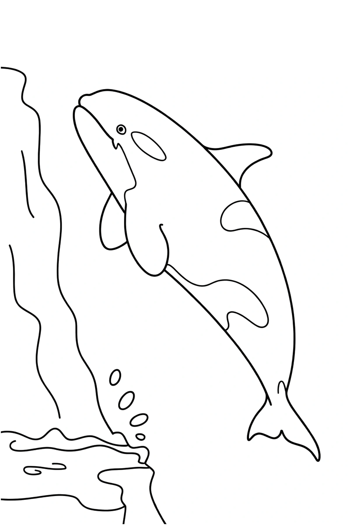 reaching orca cliff spray coloring pages