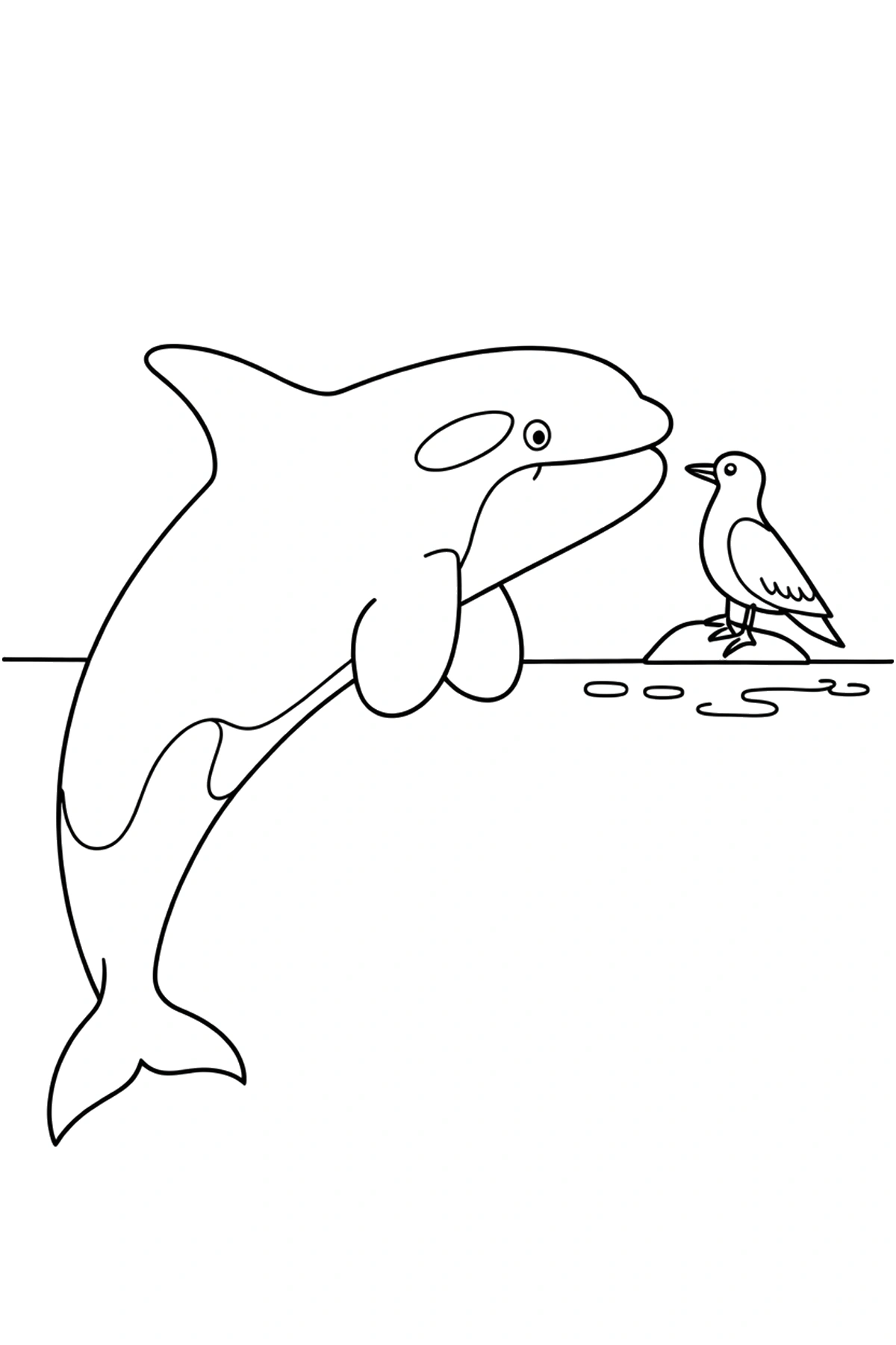 reaching orca rock perch coloring pages