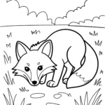 realistic-fox-coloring-pages