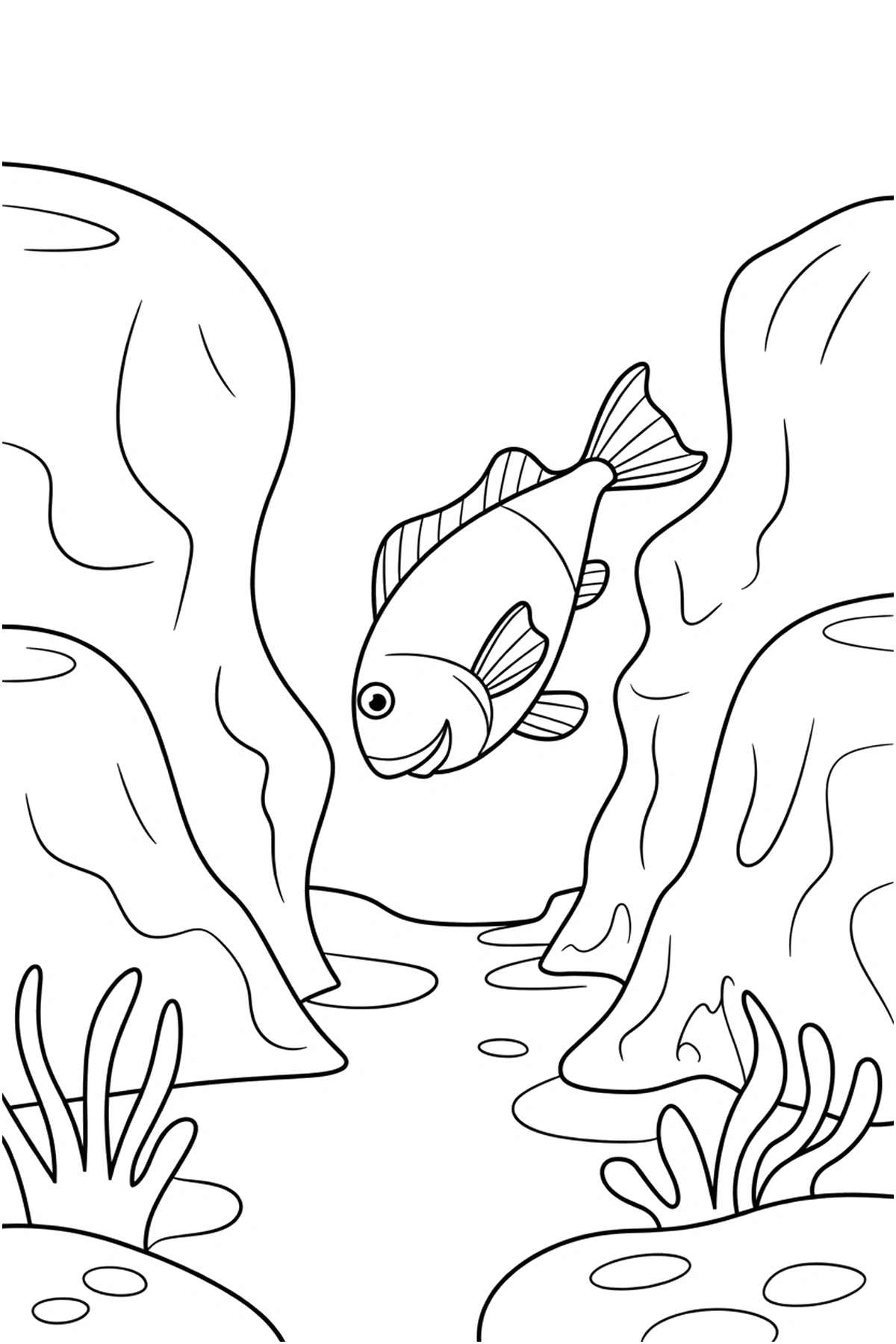 reef gap fish coloring page