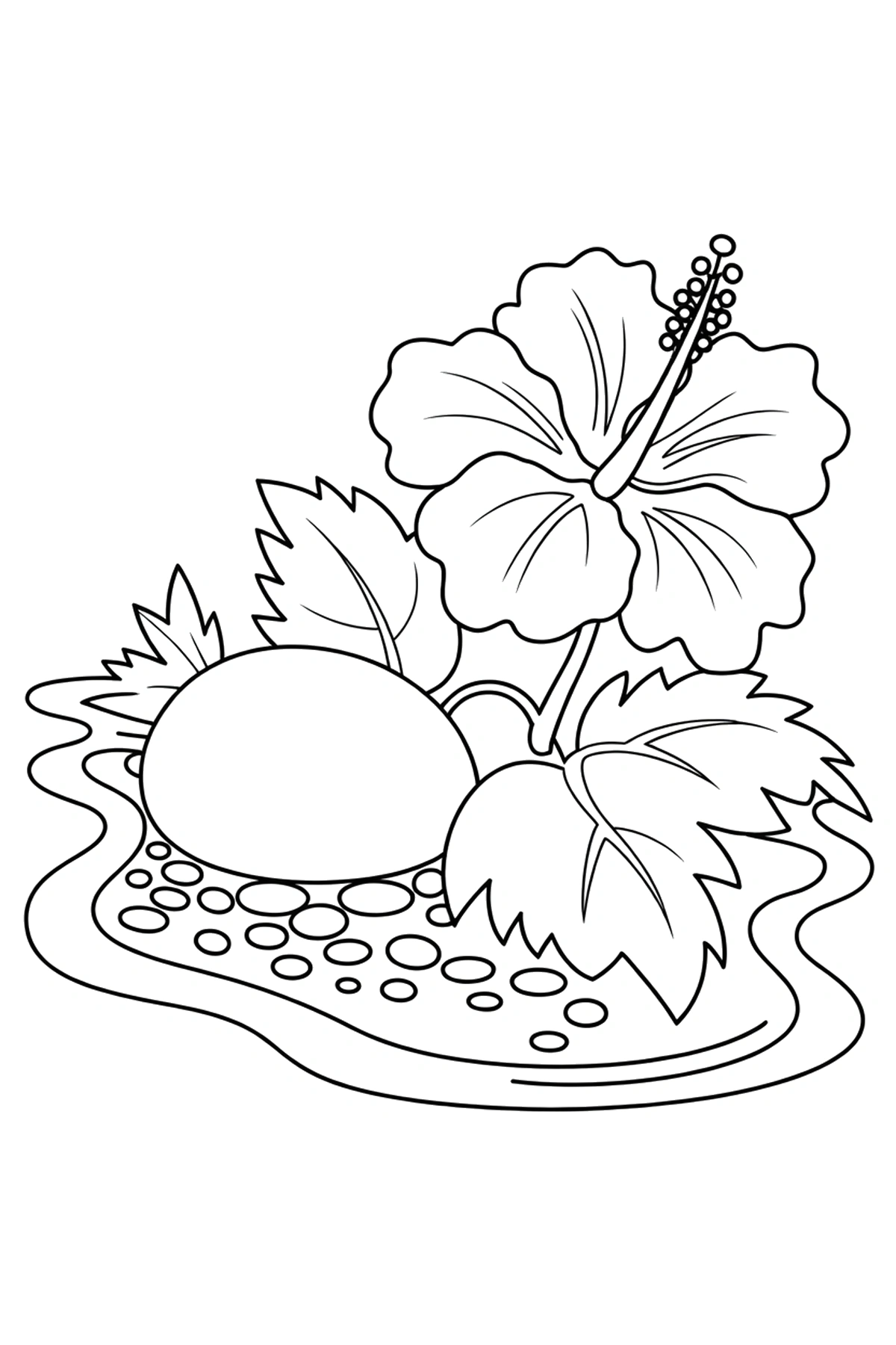 riverside rock hibiscus coloring page