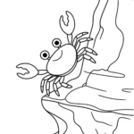 rocky-cliff-crab-climbing-coloring-sheets