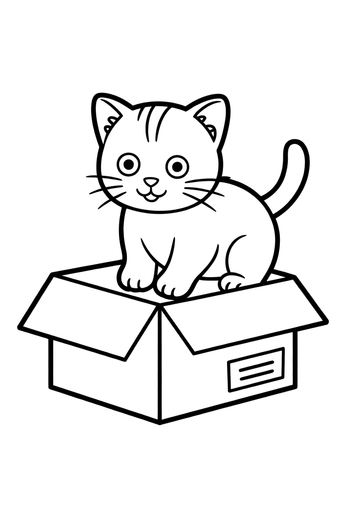 shoebox kitten tissue coloring page
