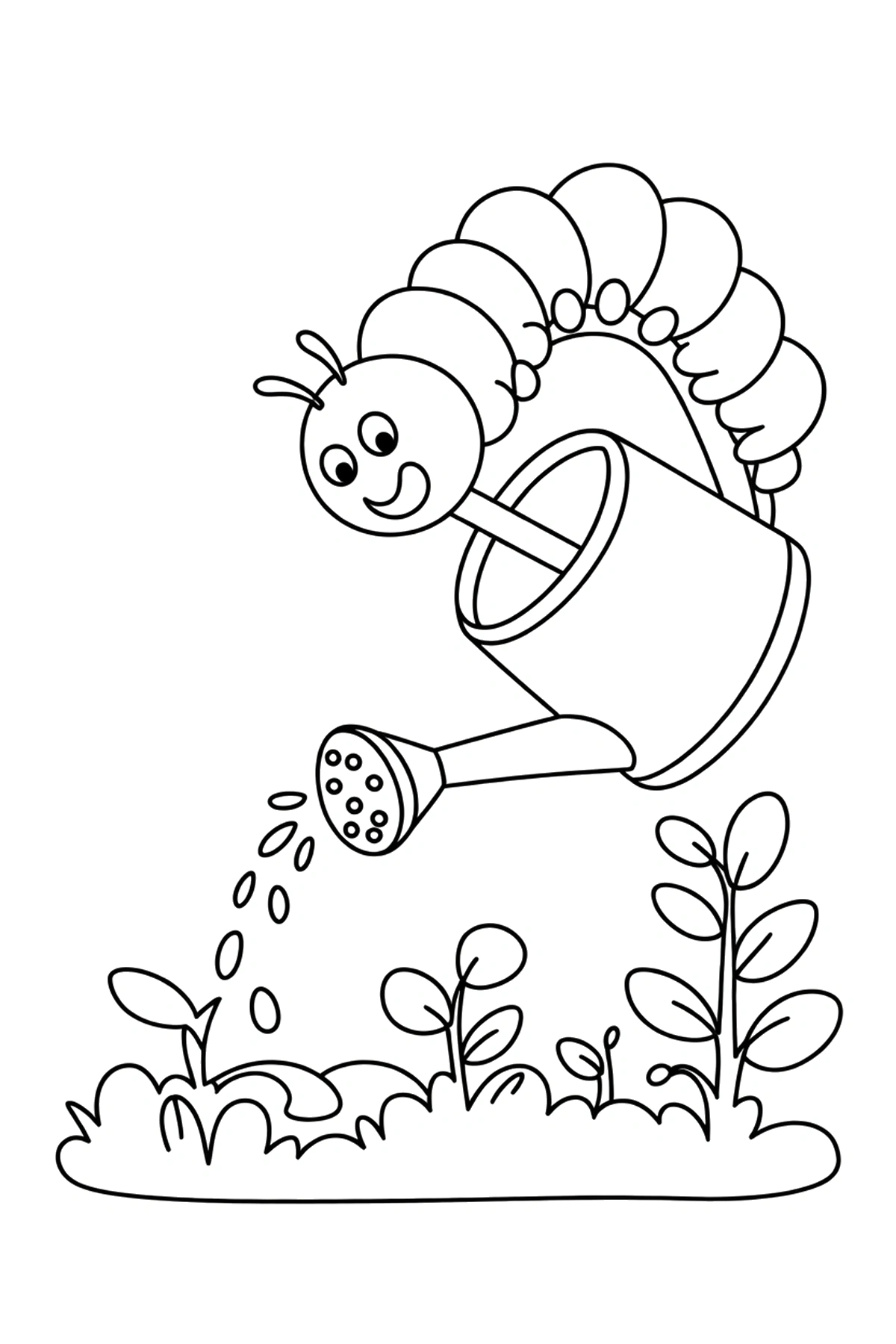 simple caterpillar coloring page simple caterpillar coloring page