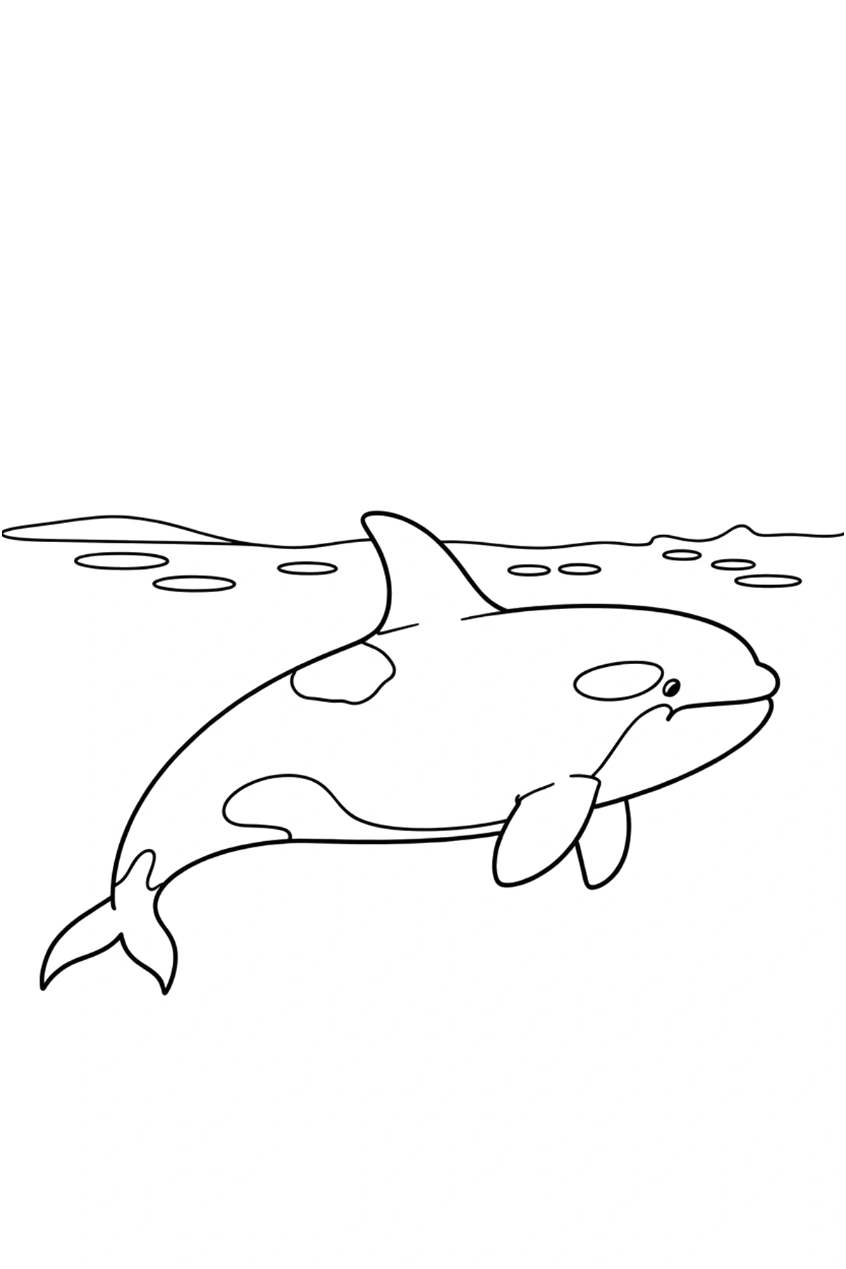 simple orca coloring page