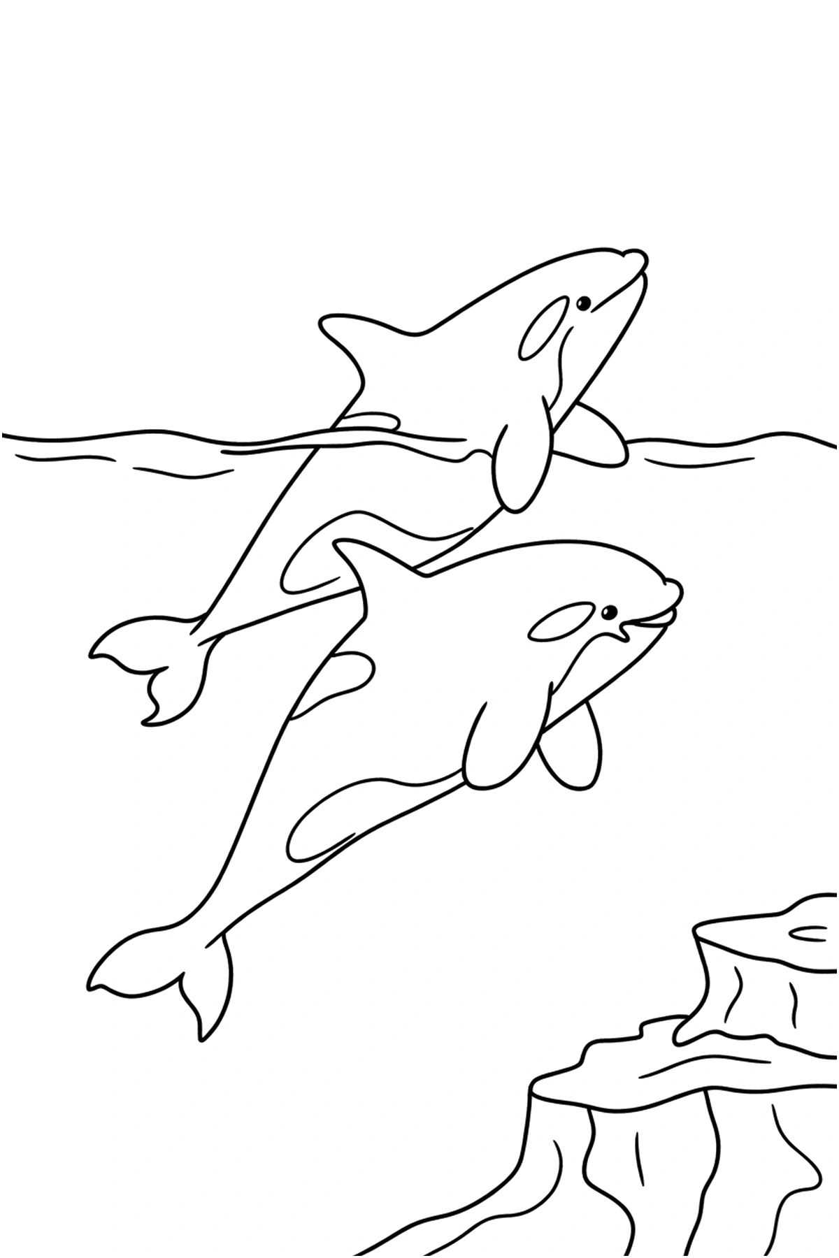 stacking orca rock shelf coloring pages