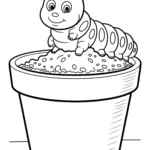 terra-cotta-rim-caterpillar-coloring-sheets