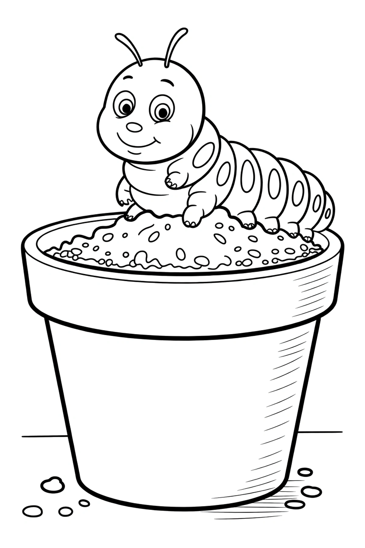 terra cotta rim caterpillar coloring sheets