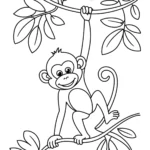 twisted-vine-monkey-coloring-page