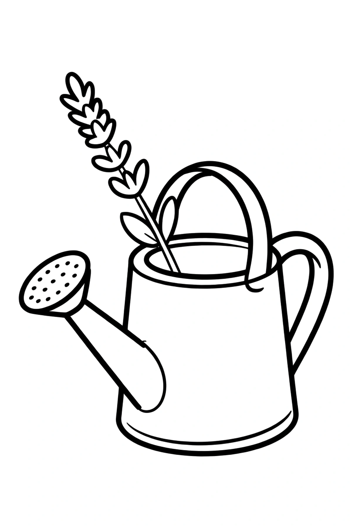 watering can lavender coloring sheets