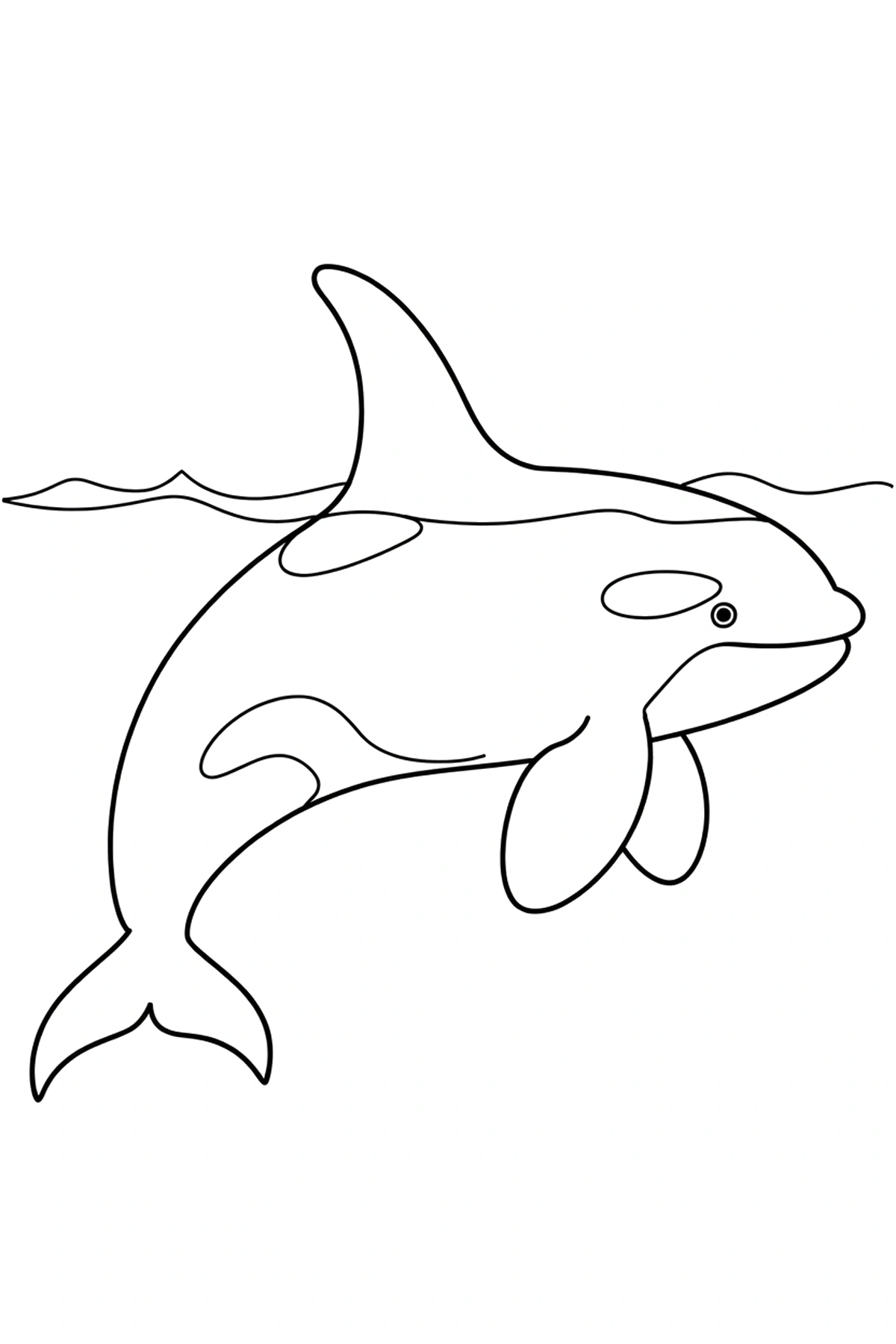 wave scene orca coloring pages