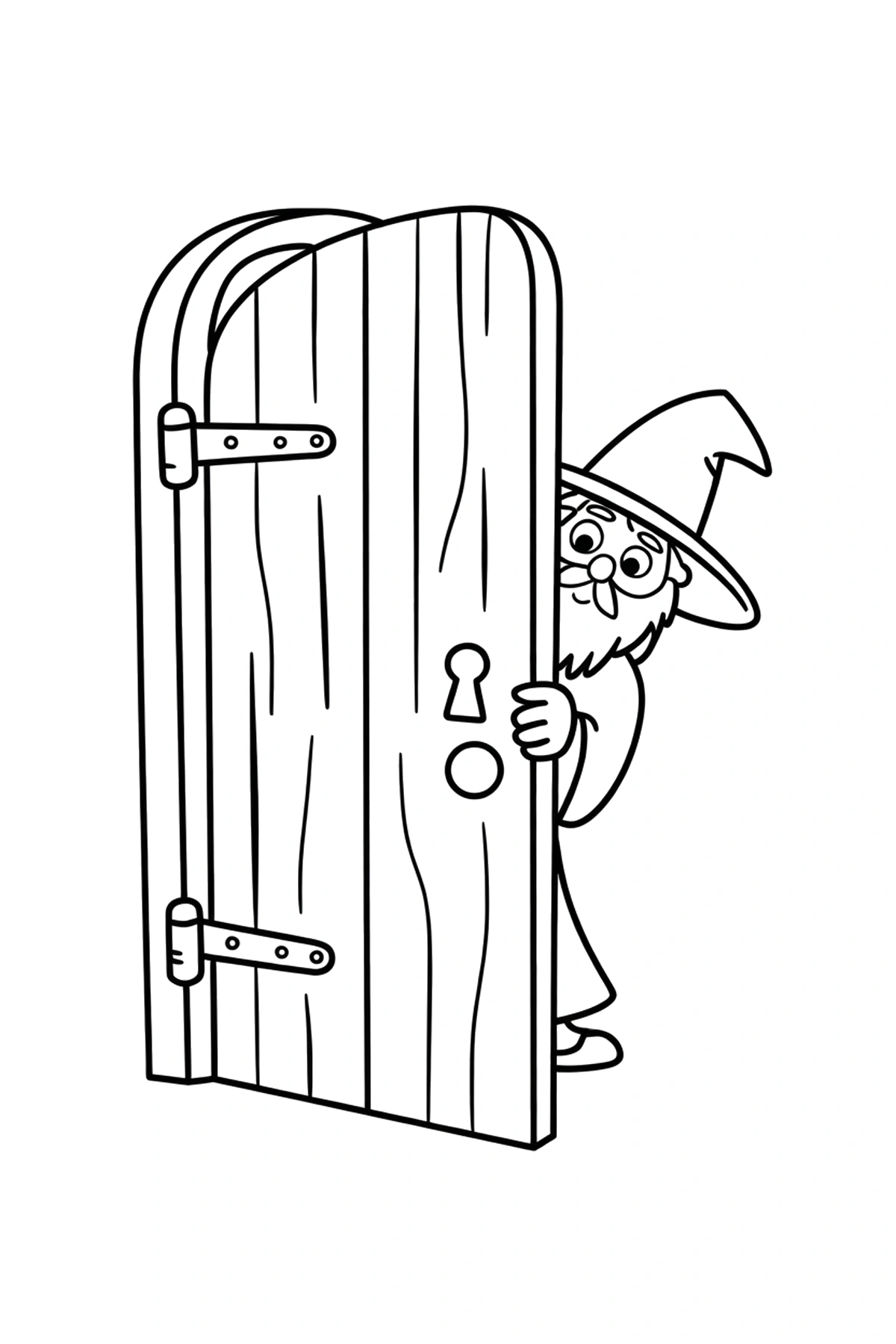 wooden door with hinges wizard coloring sheets